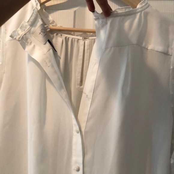 Anthropologie polyester white blouse - Picture 5 of 8